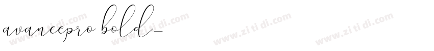 avancepro bold字体转换